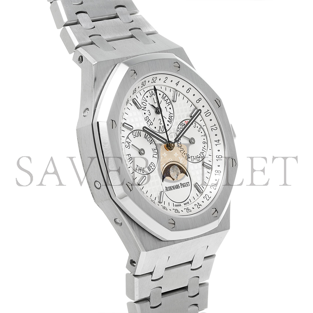 audemars P*g*et royal oak perpetual calendar steel white dial watch 26574st.oo.1220st.01